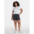 thumbnail image 2 of Time and Tru Women's High Rise Denim Shorts, 5" Inseam, Sizes 0-20, 2 of 6
