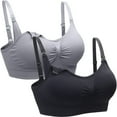thumbnail image 1 of MesaSe Soutien-Gorge d'Allaitement Sans Coutures pour Femmes, à Clipser, pour le Sommeil, Maternité, Lot de 2, 1 of 5