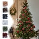 thumbnail image 1 of Set de Adornos Navideños de Bolas Azules Aterciopeladas | 24 Piezas de 7 Cm para Árbol de Navidad | Material de Ante | Colores Coordinados | Adornos Versátiles | Fáciles de Colgar | 157 G | Sku: Zkr2, 1 of 7