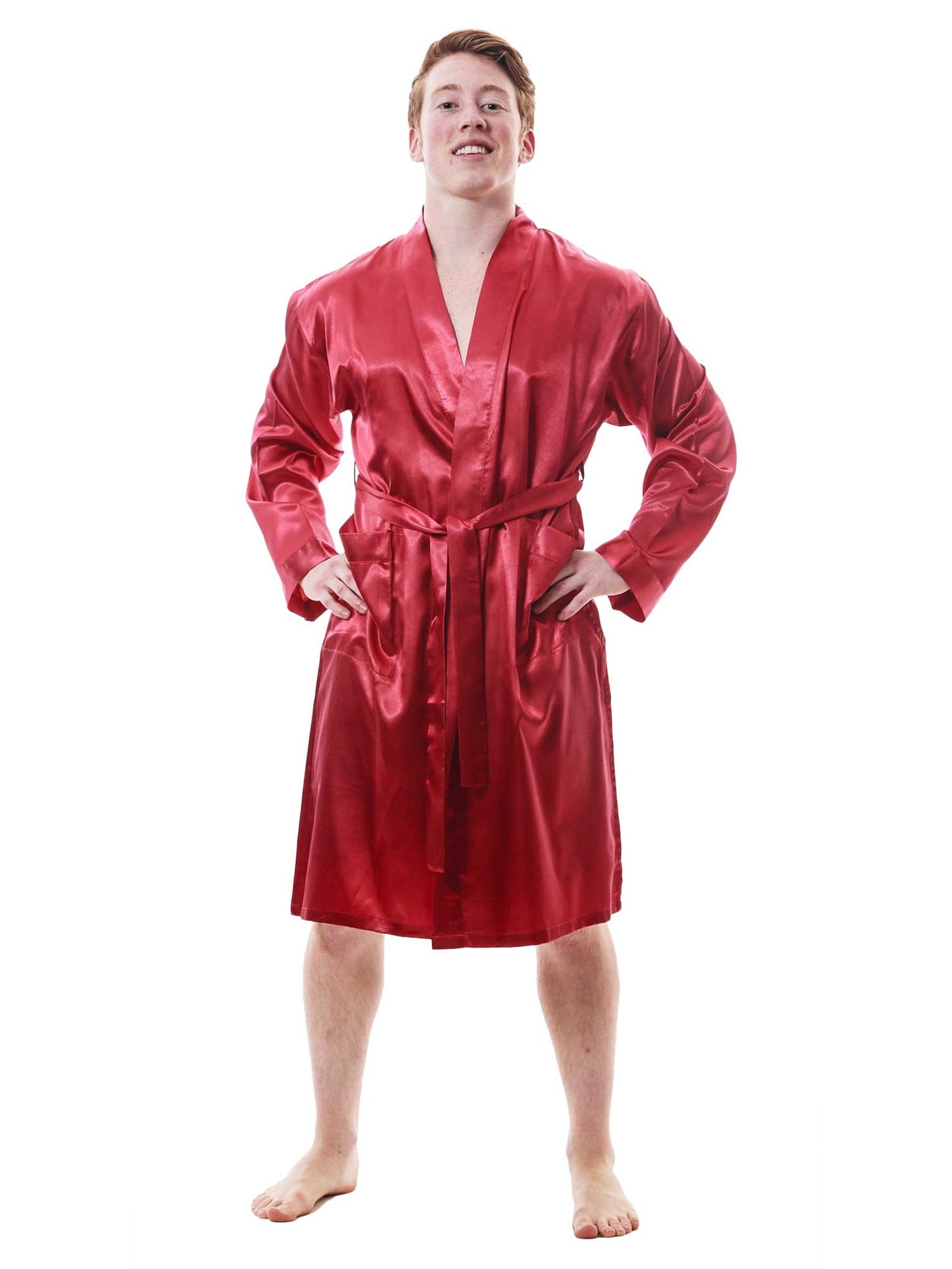 men's satin bathrobe