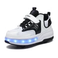 thumbnail image 3 of Kids Roller Skates Light up Shoes with Wheels Shoes LED USB Charging Roller Sneakers for Girls Boys Birthday Christmas Gift, 3 of 16