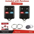 thumbnail image 3 of 2 KeylessOption Replacement Keyless Entry Remote Control Key Fob Clicker Transmitter - Black, 3 of 4
