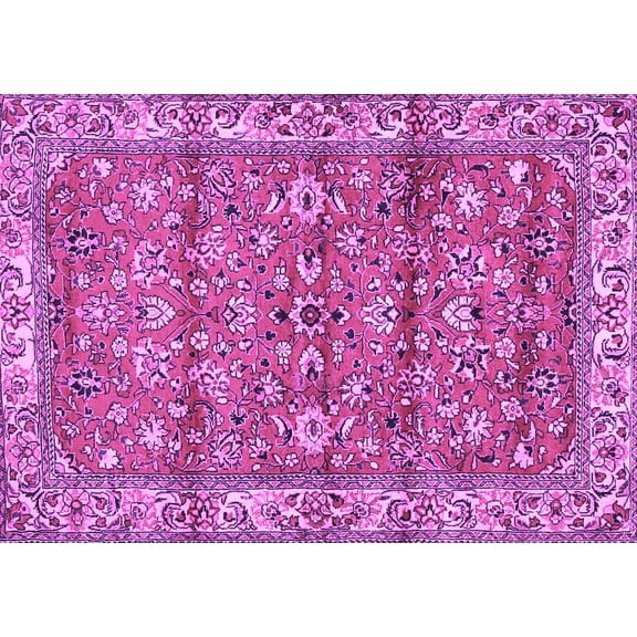 Ahgly Company Indoor Rectangle Persian Purple Traditional Area Rugs, 5' x 7'