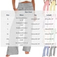 thumbnail image 6 of High Waist Summer Pants for Women Linen Wide Leg Striped Pants Casual Flowy palazoo for Women Drawstring Elastic Waist Trousers with Pockets, 6 of 6