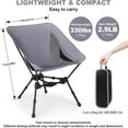 thumbnail image 3 of Eurhowing Folding Camping Chair for Adults, Ultra-Light Portable Outdoor Chair with Carry Bag for Beach, Fishing, Lawn, Backpacking, Patio, Gray, 3 of 7