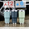 thumbnail image 4 of AQUAPHILE 30 oz Tumbler with Lid and Straw, Stainless Steel Vacuum Insulated Water Coffee Tumbler Cup, Double Wall Powder Coated Spill-Proof Travel Mug Thermal Cup,Light Blue, 4 of 7