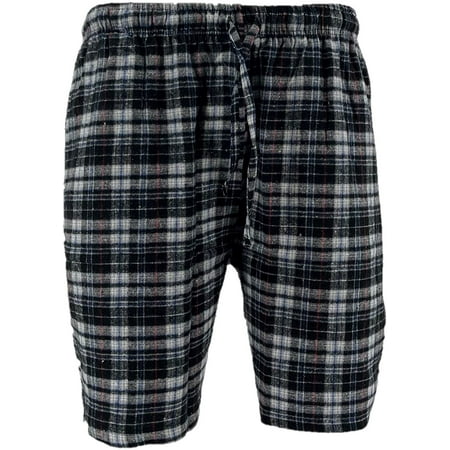 

Men s Flannel Pajama Shorts - Super Soft Cotton Plaid Shorts with Pockets and Drawstrings - Sleep and Lounge Design 1 2X-Large