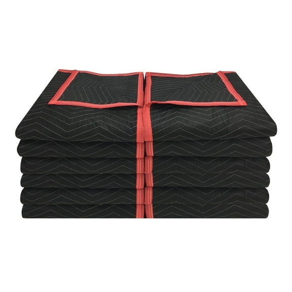 UBMOVE 12 pack Deluxe Moving Blankets, 13 in x 36 in, Black