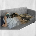 thumbnail image 6 of Donkey Soft Flannel Fleece Blanket, Greek Donkey up in the Mountains of Lesvos Island in Mediterranean Sea Digital Image, Cozy Plush for Indoor and Outdoor Use, 60" x 80", Multicolor, by Ambesonne, 6 of 6