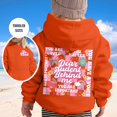 thumbnail image 2 of LUOGENLI Girls Sweatshirts Size 10-12 White Girl's Hoodie Long Sleeve Soft Sweatshirt Graphic Hoody Kids Cute Pullovers Top Clothes for Girls Hoodies for Girls 12-14 Preppy Orange 5-6 Years, 2 of 6