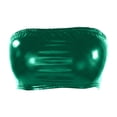 thumbnail image 5 of Women's Metallic Shiny Tube Top - Strapless Party Crop Top for Rave, Festival & Night Out Green, 5 of 5