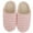 Pink, variant on Wuffmeow Soft Cotton Unisex Slippers Home Stripes Slippers with Slip-Resistant Suede Sole