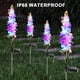 thumbnail image 3 of Luces Solares Flores Delfinio Colorida Lámpara Impermeable (púrpura) 4 Uds., 3 of 9