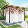 thumbnail image 6 of Outdoor Curtains for Patio Waterproof, Brown Leaves Outdoor Privacy Panels Grommet, Summer Botanical Blackout Outside Curtains for Porch/Cabana/Pergola/Gazebo 54"x95", 1 Panel, 6 of 8