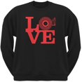 thumbnail image 1 of Love Record Player Black Adult Sweatshirt, 1 of 1