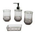 thumbnail image 2 of Fiocias 4Pcs Soap Dispenser Acrylic Toothbrush Holder Bathroom Accessories Set Toothbrush Black, 2 of 9