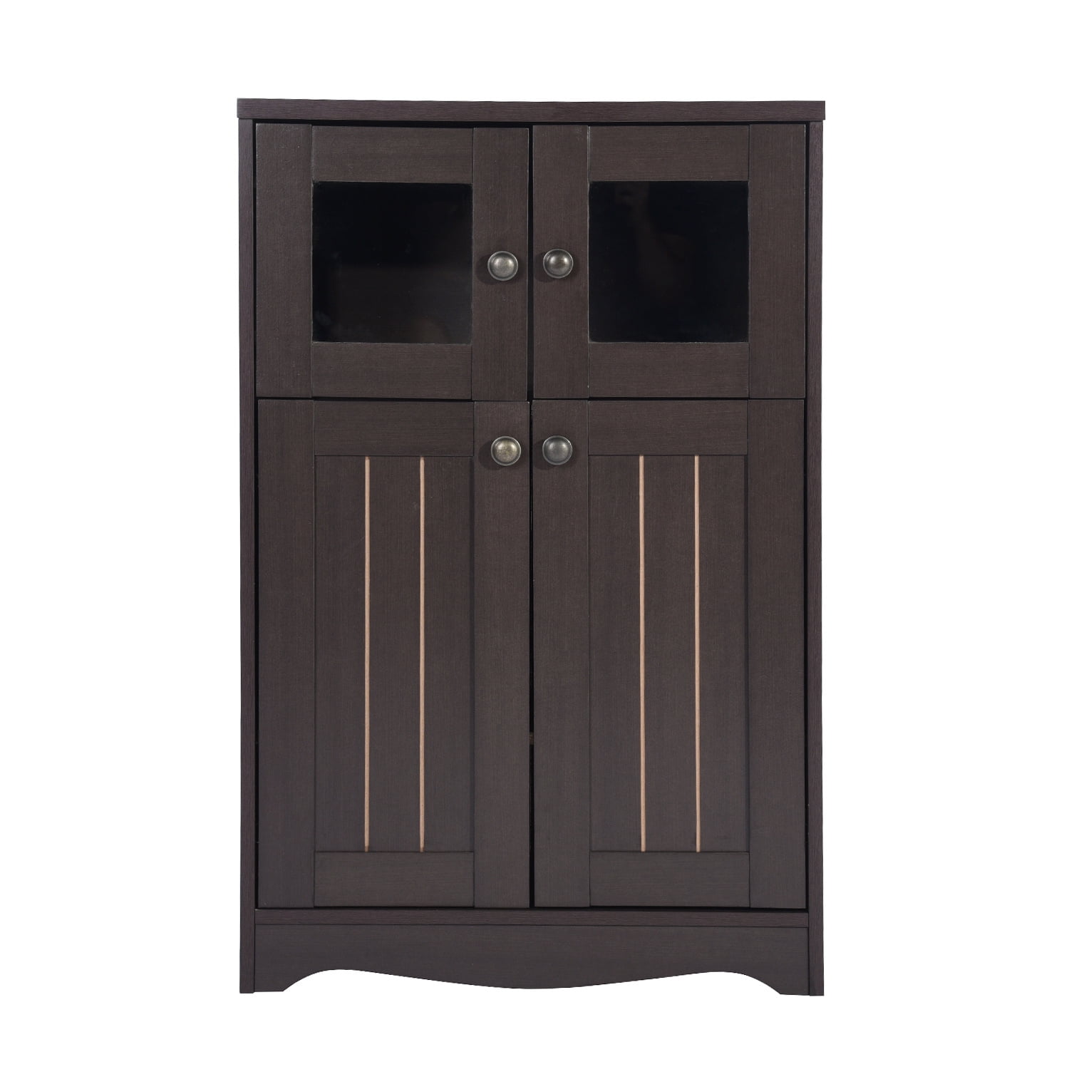 Kepooman Floor Storage Cabinet, Free Standing Kitchen Cupboard, Wooden Storage Cabinet with 2 Doors, Office Furniture, Brown Kepooman Floor Storage Cabinet, Free Standing Kitchen Cupboard, Wooden Storage Cabinet with 2 Doors, Office Furniture, Brown