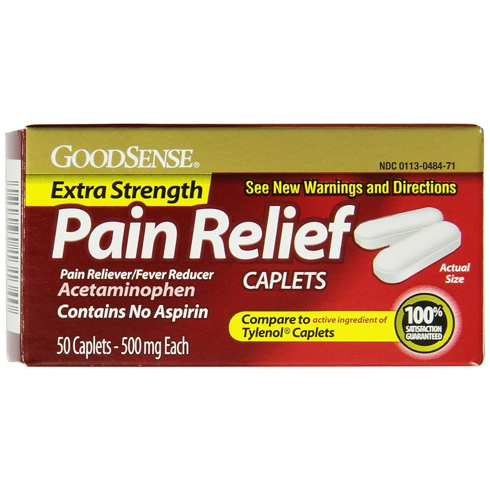 GoodSense Acetaminophen Caplets , Extra Strength, Pain Reliever/Fever
