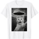 thumbnail image 1 of Funny Cat Selfie con regalo gráfico de ovni alienígena, camiseta divertida, 1 of 2