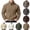 Khaki, variant on Frnrwgo Men's Sweatshirt Double-Sided Velvet Half Zip Stand Collar Long Sleeve Casual Top with Pockets