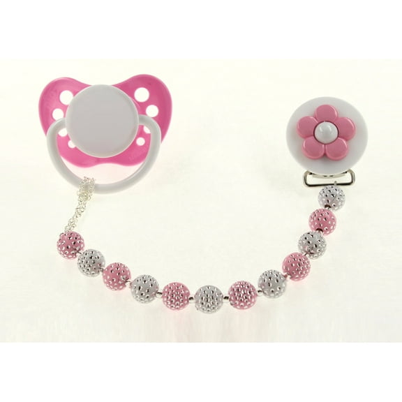Daisy Beaded Pacifier Clip