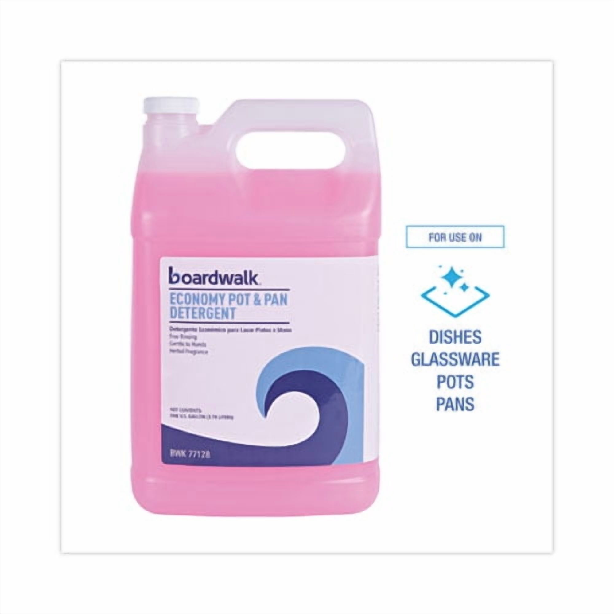 Industrial Strength Pot and Pan Hand Dishwashing Detergent, Herbal Scent, 1 gal Bottle, 4/Carton | Bundle of 5