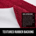 thumbnail image 5 of Bath Rug 36x24, Thick Soft Absorbent Chenille, Rubber Backing Quick Dry Microfiber Mats, Machine Washable Rugs for Shower Floor, Bathroom Runner Bathmat Accessories Decor, Red, 5 of 6