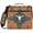 Western-style Cowhorn Skulls, variant on Zipper Binder with Shoulder Strap 2 inch 3 Ring Waterproof File Folder Organizer Bag 500 Sheet Western-style Cowhorn Skulls