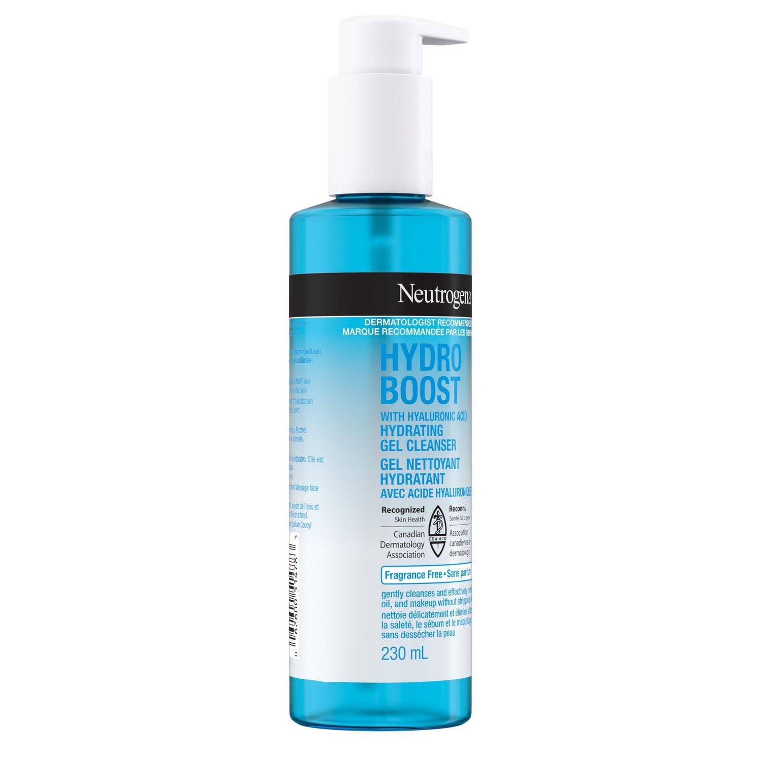 Neutrogena Hydro Boost Fragrance-Free Hydrating Cleansing Gel, Facial Cleanser, Hyaluronic Acid, Paraben Free, 230 mL