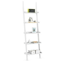 Topbuy 5 Layers Display Shelves Bookcase Shelving Unit Storage Wall Stand White