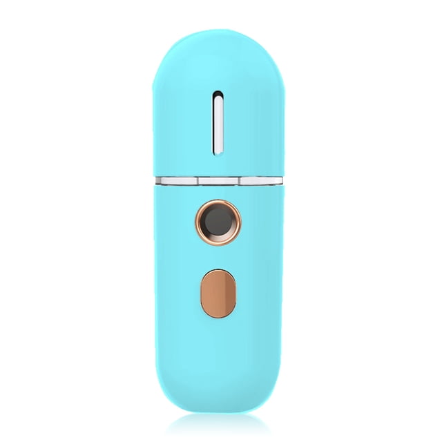 Kearding Mist USB Humidificador recargable Nebulizador facial de mano Pulverizador hidratante Cuidado personal Vaporizador Suministros Azul Type3 NO3