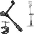 thumbnail image 1 of 11 Inch Articulating Friction Magic Arm & Large Adjustable Super Clamp Pliers Clip With 1/4" And 3/8" Thread For Dslr Camera Rig, Lcd Monitor, Led Fla, 1 of 5