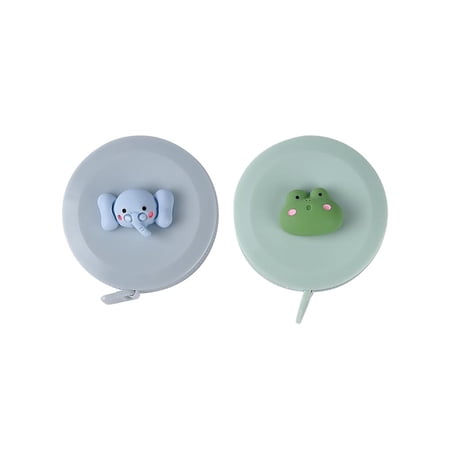 2Pcs 2 Colors Plastic Tape Measure Soft Retractable Sewing Tape Measure for Body Sewing Tailor Cloth Animals Mixed Shapes 1500mm for DIY