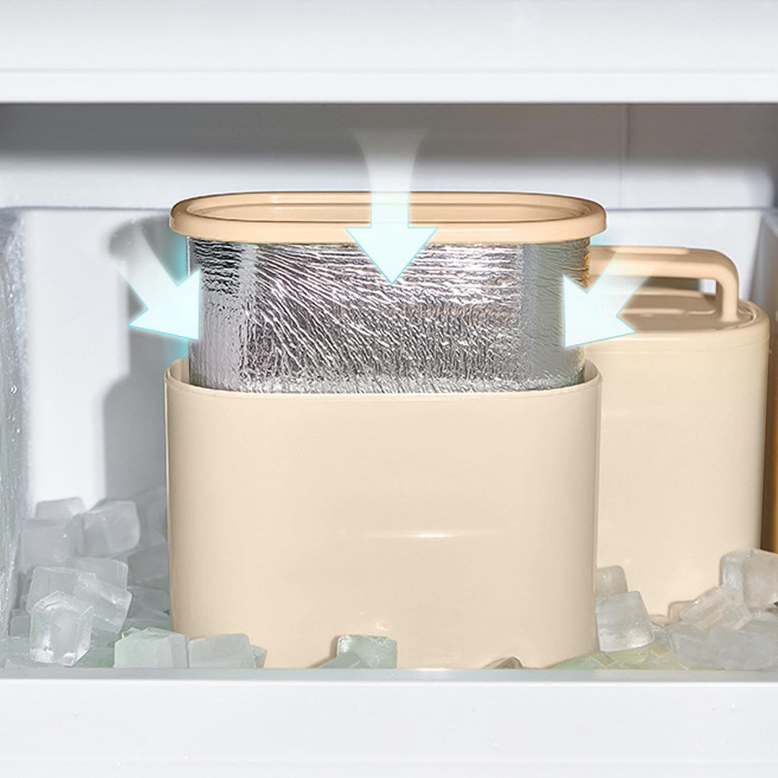 weibbin Ice Ball Maker With Lid Leakproof Flexible Freezer Mold Slow Melting Round Ice Ball For Whiskey Cocktails 6.1x5.7x3.66in