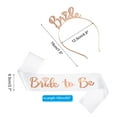 thumbnail image 2 of Bride Sash,Bride Sash Veil Headband -Tiara Crown Queen Crown for Bachelorette Party,White Rose Gold, 2 of 5