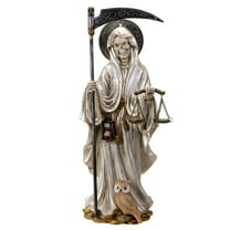 Pacific Giftware Santa Muerte, 10.5-inch Height, White, Cold Cast Resin, Home, Home Décor