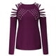 thumbnail image 4 of Blusa de manga larga con hombros descubiertos sexy para mujer Fridja  fhghd4774, 4 of 7