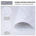 Corner Shower Mats Non Slip 21x21inches Quadrant Shower Mat with Suction Cups, Sector Shower