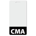 thumbnail image 1 of CMA Heavy Duty Vertical Black (5 pack) - Spill & Tear Proof Cards - 2 Sided USA Printed Quick Role Identifier ID Tag Backer by BadgeZoo, 1 of 2