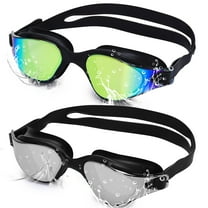 Hengguang 2 Pack Polarized Swimming Goggles, Swim Pool Goggles Anti Fog Anti UV No Leakage for Men Women Adults Teenagers