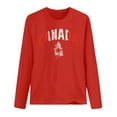 thumbnail image 3 of Telankuip Canada Tshirts for Women 2025 Fashion Flag Maple Leaf Graphic Letter Printed Loose Tee Shirts Fashion Soft Comfortable Long Sleeve Sports Pullover Tops Red XXL, 3 of 3
