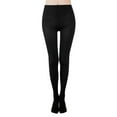 thumbnail image 1 of Leggings Prolriy con forro polar para mujer, ajustados, de terciopelo, para fitness, elásticos, informales, para ejercicio, con empalme, cálidos, térmicos, color negro, talla L, 1 of 7