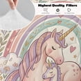 thumbnail image 5 of Sleepwish Kids Bedding Set 4 Pieces Super Soft Unicorn Queen Comforter Set for Girlsl, Pink, 5 of 8