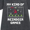 thumbnail image 2 of Instant Message - My Kind Of Reindeer Games Christmas - Toddler & Youth Girls Fleece Dress, 2 of 5