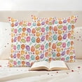 thumbnail image 3 of Easter Eggs Pillow Covers 2 Pack Spring Purple Orange Pink Green Eggs Floral Leaf Pillowcase Waterproof Outdoor Throw Pillow Cover for Patio Garden Square Cushion 24”x24”, 3 of 9