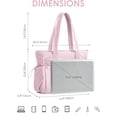 thumbnail image 2 of Bolsa de bolso acolchado para mujeres Bolso de bolso de nylon ligero de mano suave (rosa), 2 of 9
