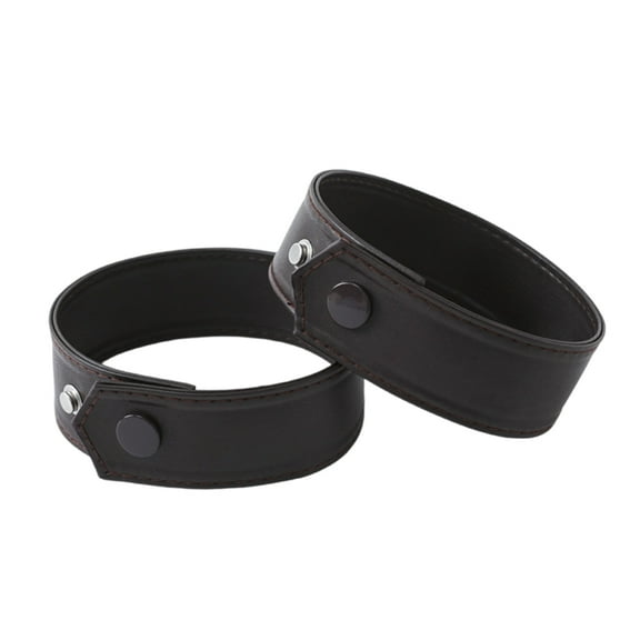 RUISINERY 1pair Alloys Buckles Arm Band Wide Leather Fashion Bracelet Vintage Wristband for Men and Women