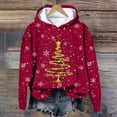 thumbnail image 2 of Futezty Christmas Sweatshirts for Women Novelty Funny Santa Xmas Tree Graphic Pullover Tops Loose Casual Fleece Shirts, 2 of 4