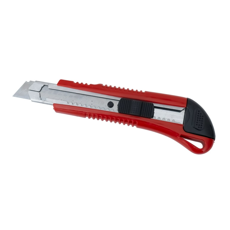 1 Pack] EcoQuality Red Utility Knife Retractable Box Cutter for
