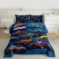 thumbnail image 2 of Feelyou Sport Car Boys Queen Comforter Set, Rustic Truck Bedding Comforter Set, 3pcs, 2 of 8